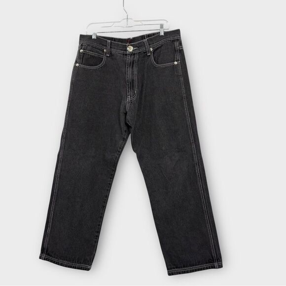 Rural King RK Denim Rugged Straight Leg Work Jeans in Washed Black Size 36 x 32 - Picture 1 of 6